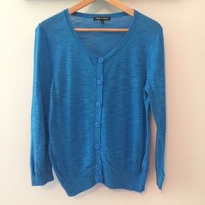 🐝🐝🐝 Cable & Gauge slubby lightweight cardigan, L